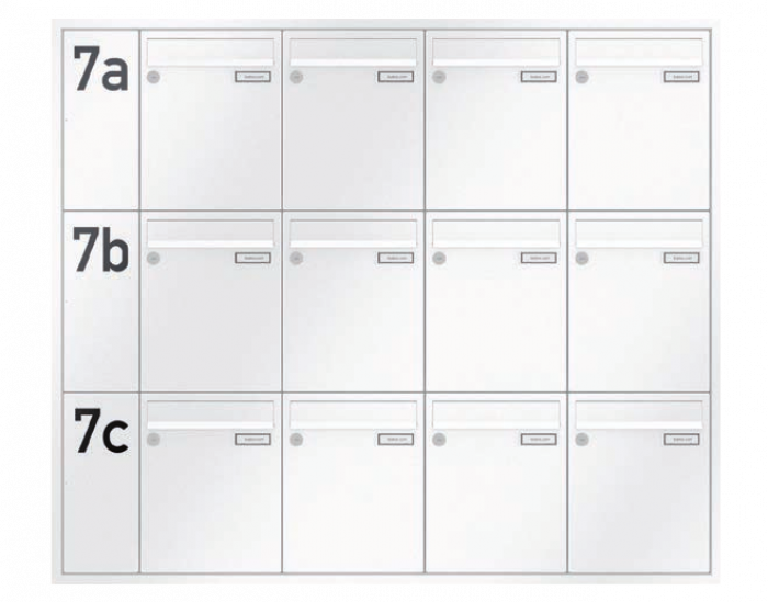 Leabox Unterputz Briefkastenanlage - Beispielbild - Frontansicht